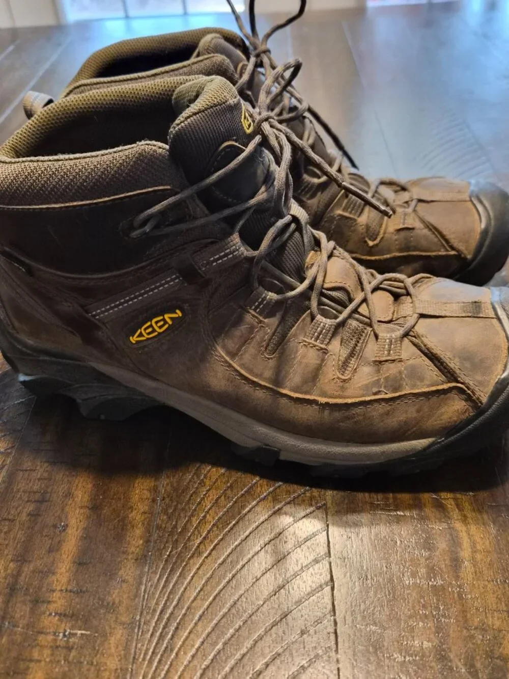 Keen Targhee II Mid Boots Mens 13 M Waterproof Hiking Comfort Ankle Top Brown
